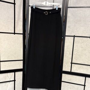 St. John Sport Elegant Black Maxi Skirt